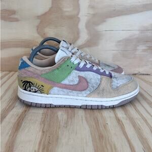 Nike -Dunk Low Retro Sun Club -Sneakers -White/Pink -Women's - 8.5 - DQ0265-100